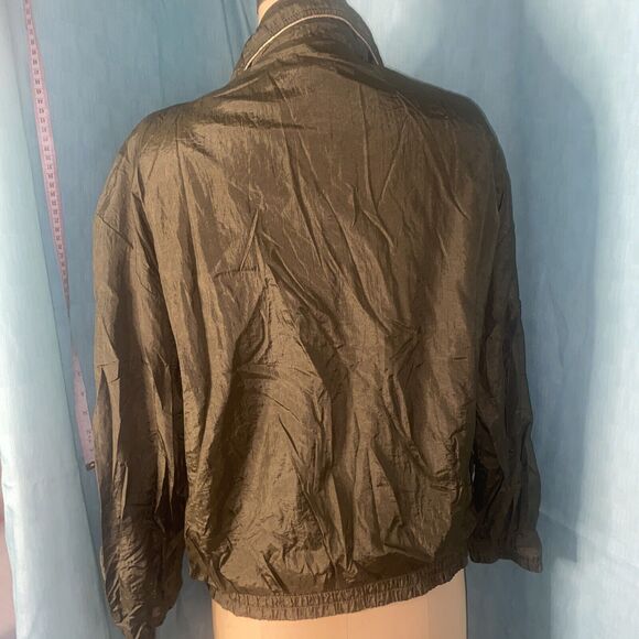 Vintage Adolfo Sport Track Suit- Wind Breaker & Pants Brown Sz Large - Picture 4 of 10